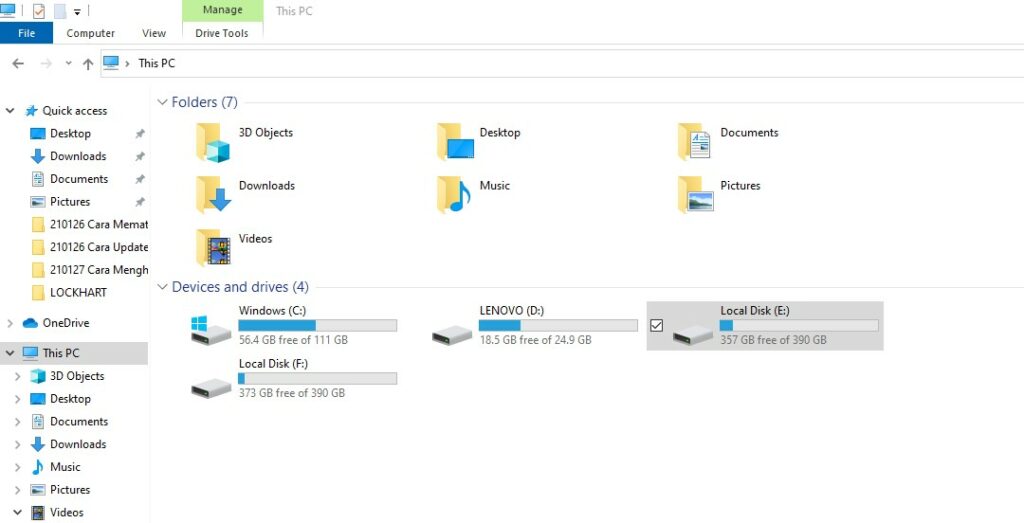 Cara Partisi Hardisk Windows 10 (Step By Step + Gambar)