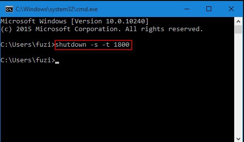 Gambar Command Prompt - Auto Shutdown
