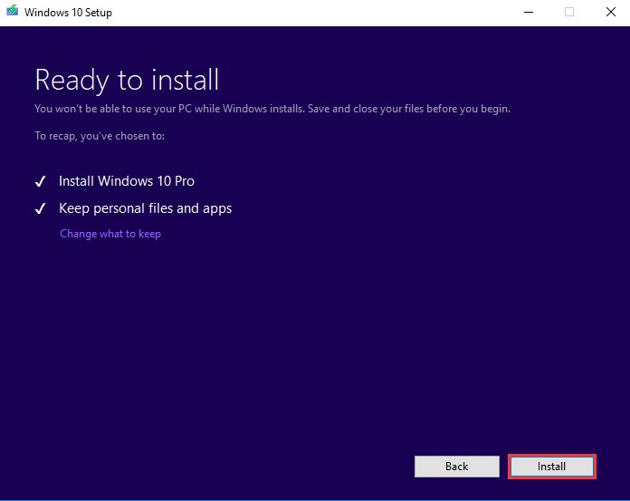 Gambar Creation Tool (Install) - Cara Update Windows 10