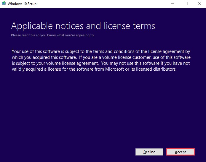 Gambar Creation Tool (lisensi) - Cara Update Windows 10