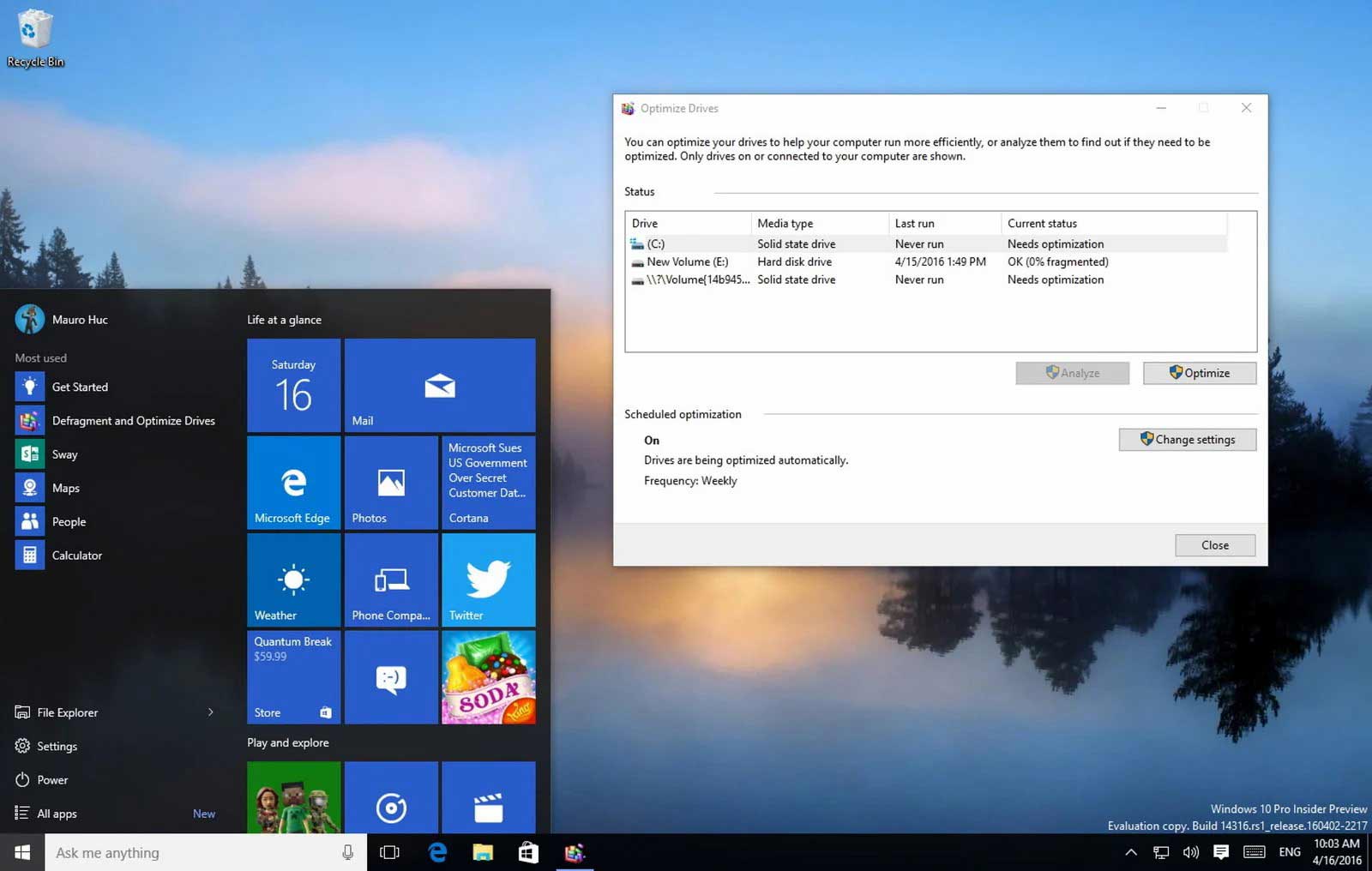 Saat Defrag Windows 10 juga mendeteksi adanya SSD