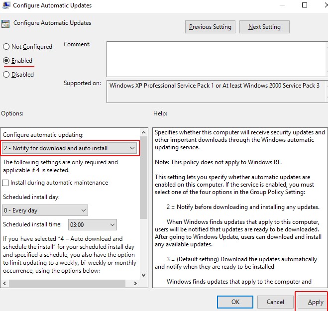 Gambar Group Policy Editor (Notify)- Cara Mematikan Update Windows 10