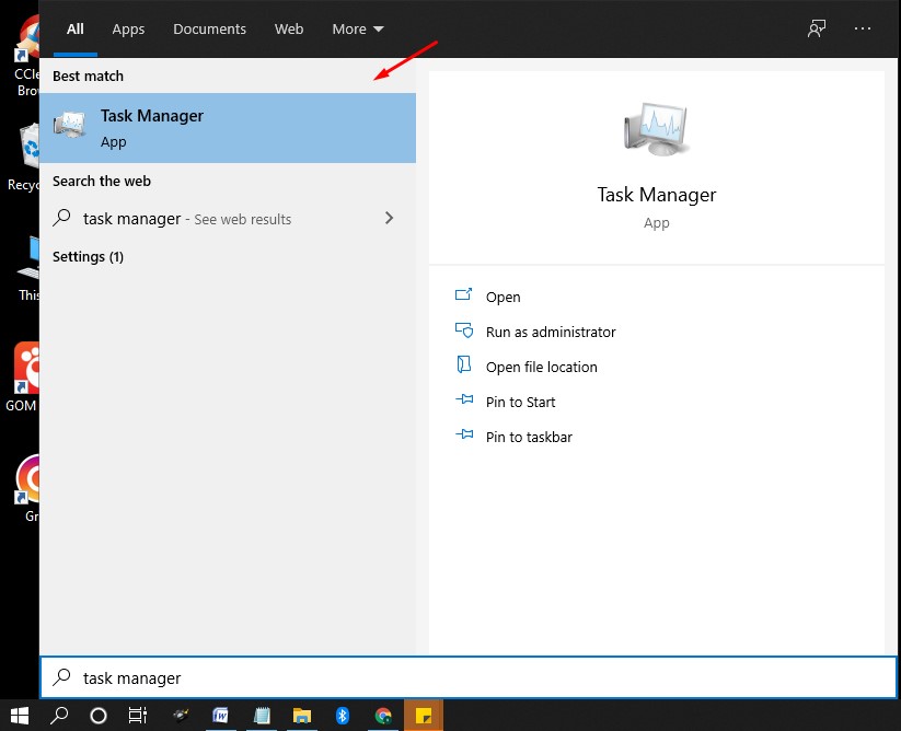 Screenshot Kurangi Aplikasi (Task Manager) Mengatasi Disk 100 Windows 10