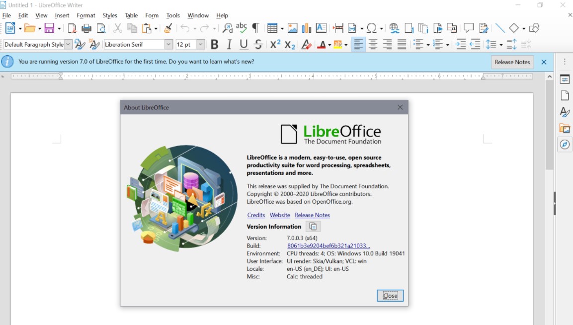 Gambar LibreOffice Aplikasi Windows 10