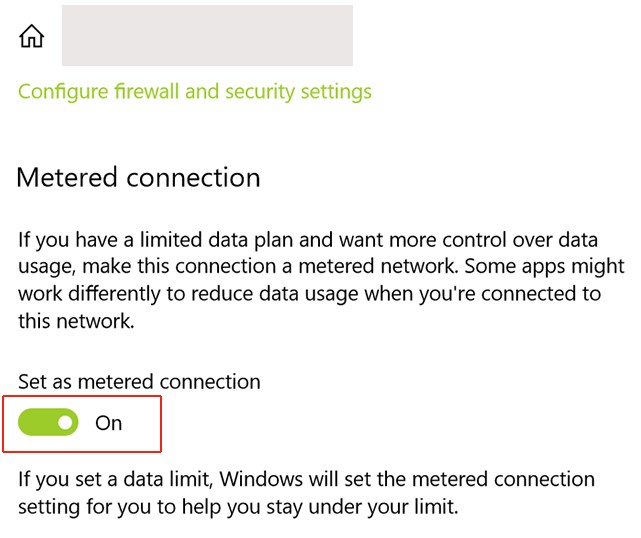 Gambar Metered Connection (Set as metered connection) - Cara Mematikan Update Windows 10