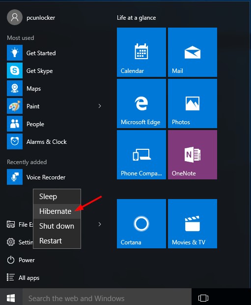 Gambar Mode Hibernate Windows 10