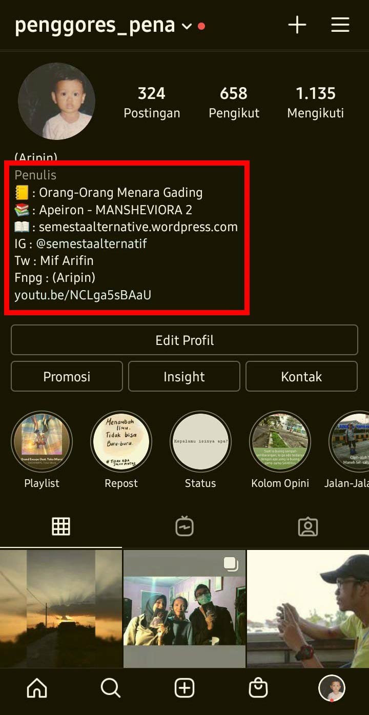 Isilah Profil dan Kolom Biografi Semaksimal Mungkin sebagai Cara Menambah Followers IG