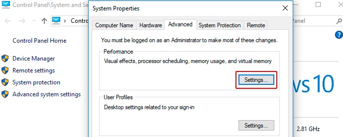 Screenshot Reset Virtual Memory (settings) Mengatasi Disk 100 Windows 10