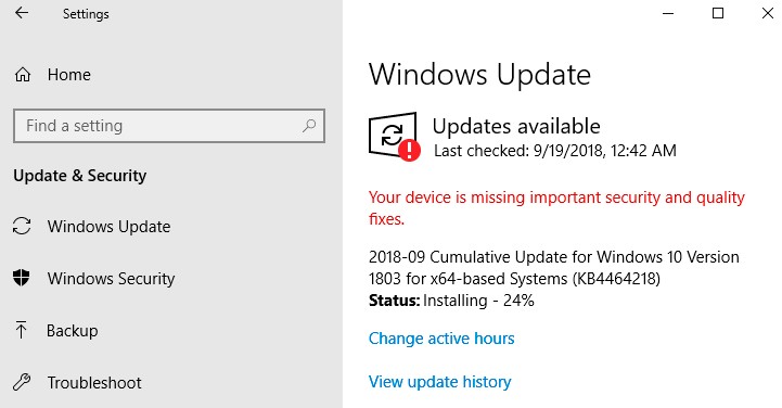 Gambar Update Windows Mengatasi Disk 100 Windows 10