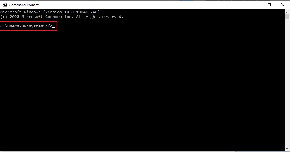 gambar cara cek versi windows 10 melalui command prompt dan perintah systeminfo
