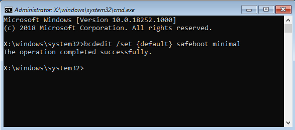 cara masuk safe mode windows 10 layar command prompt