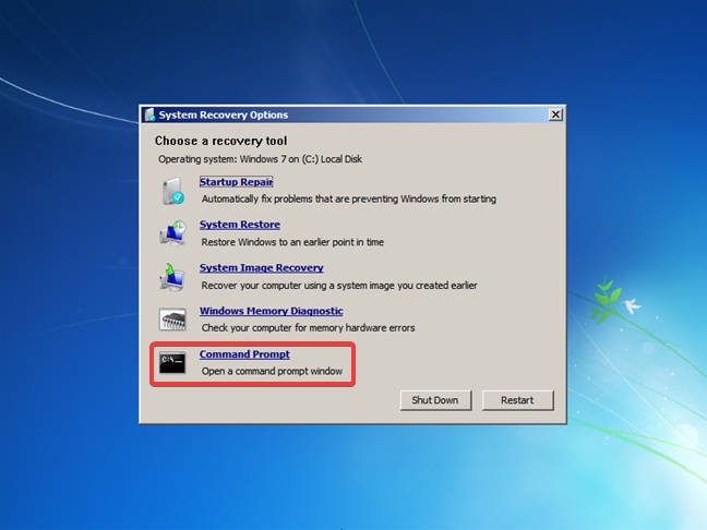 gambar cara masuk safe mode windows 7 melalui repair disk