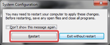 gambar cara masuk safe mode windows 7 melalui system configuration restart