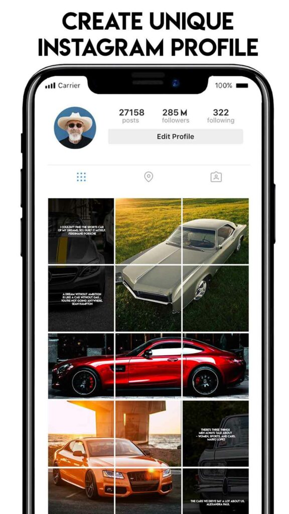 tips cara membuat feed instagram nyambung dengan aplikasi grid for instagram