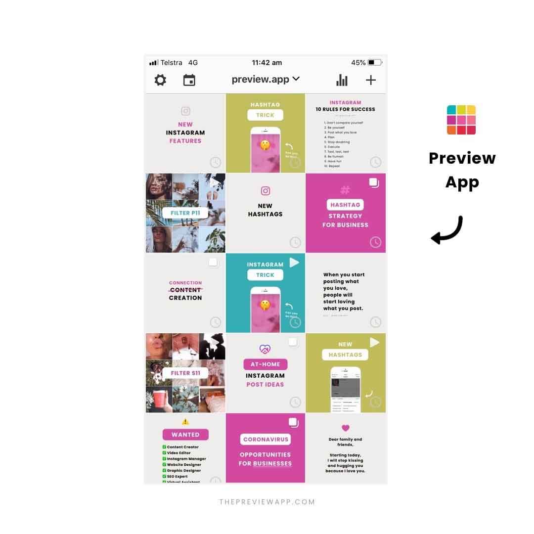 cara membuat feed instagram nyambung dengan aplikasi preview