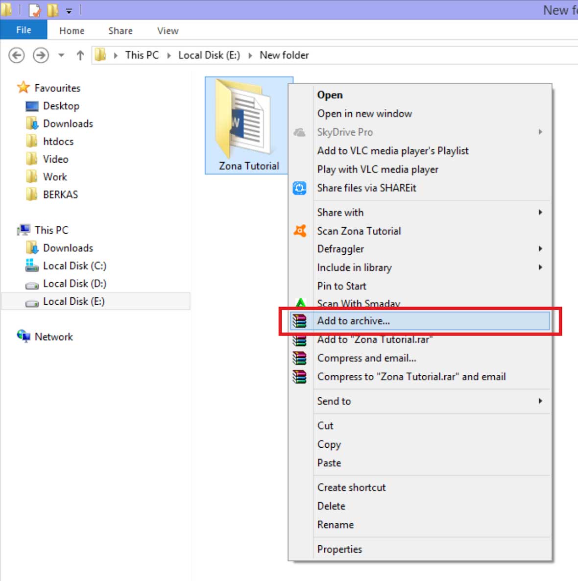 cara mengunci folder di windows 10 dengan aplikasi winrar