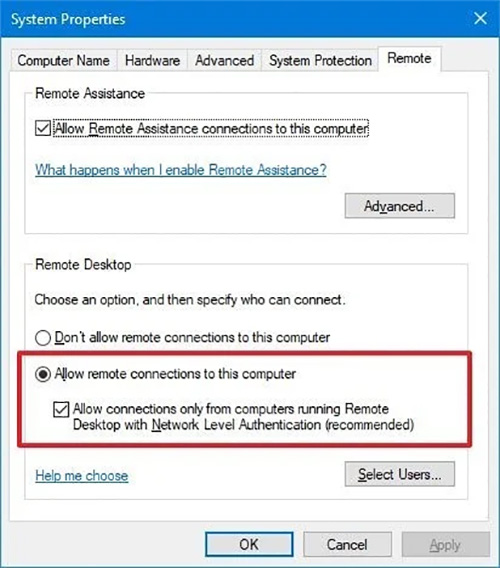 remote desktop windows 10 multiple users