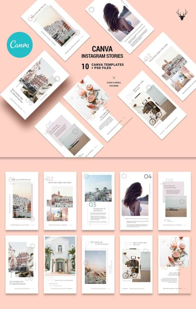 contoh ukuran story instagram template canva