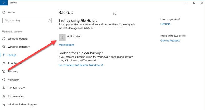 Gambar Backup Data (off) Cara Install Ulang Windows 10
