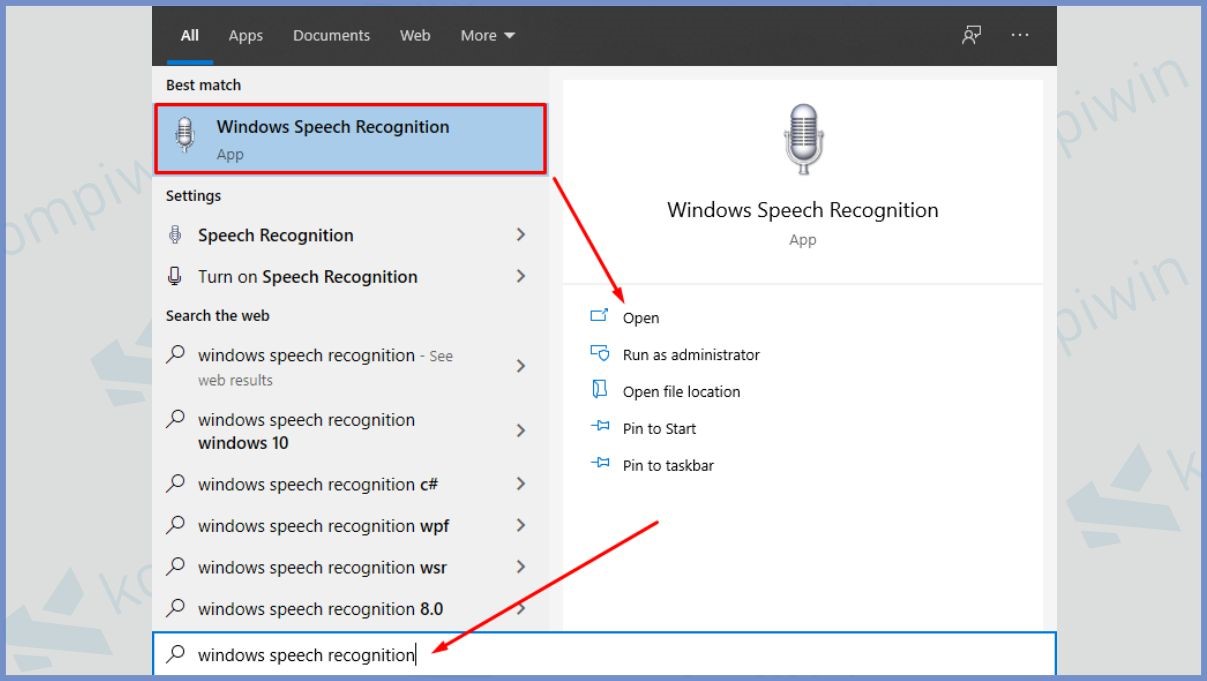 Cara Mengaktifkan Fitur Speech Recognition selain dengan kombinasi tombol dalam Kelebihan Windows 10