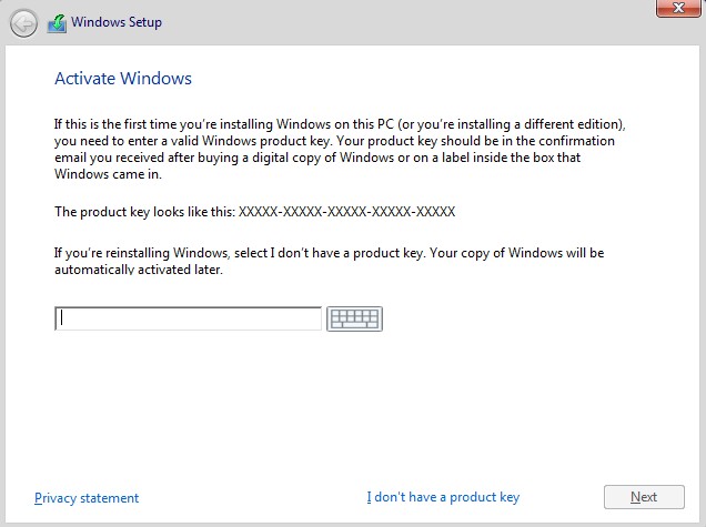 Gambar Key Product - Cara Install Windows 10