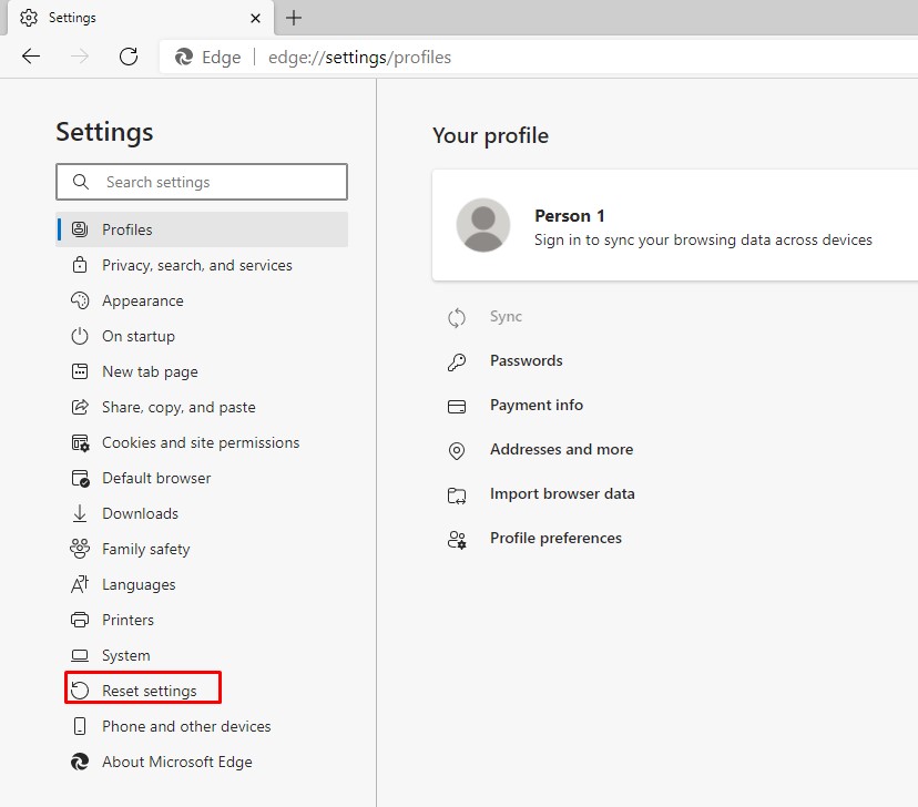 Gambar Microsoft Edge (Reset settings) Cara Menghapus Virus di Laptop