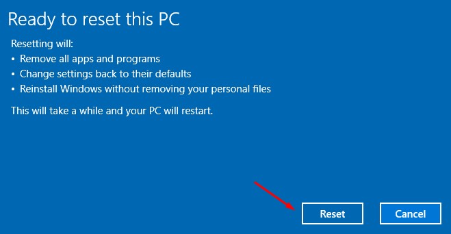 Gambar Reset Cara Install Ulang Windows 10