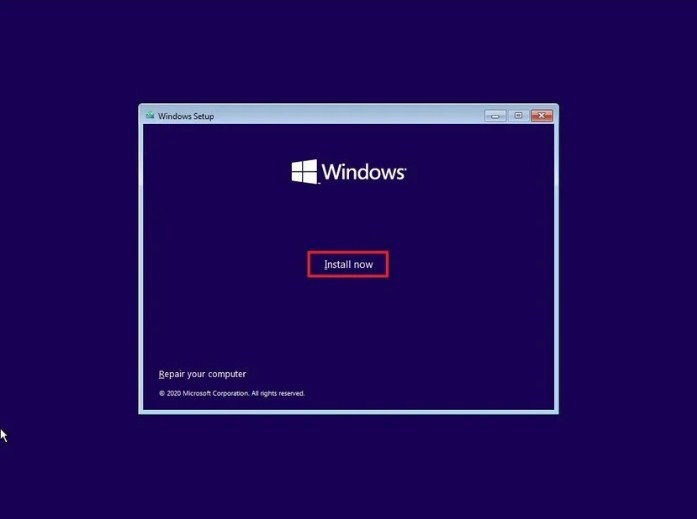 blue screen windows 10 install now