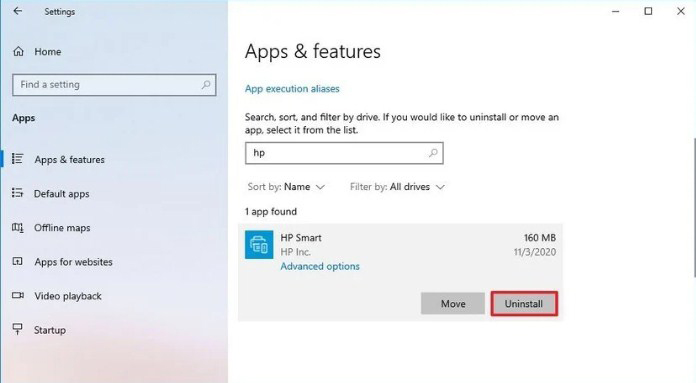 blue screen windows 10 apps and feature