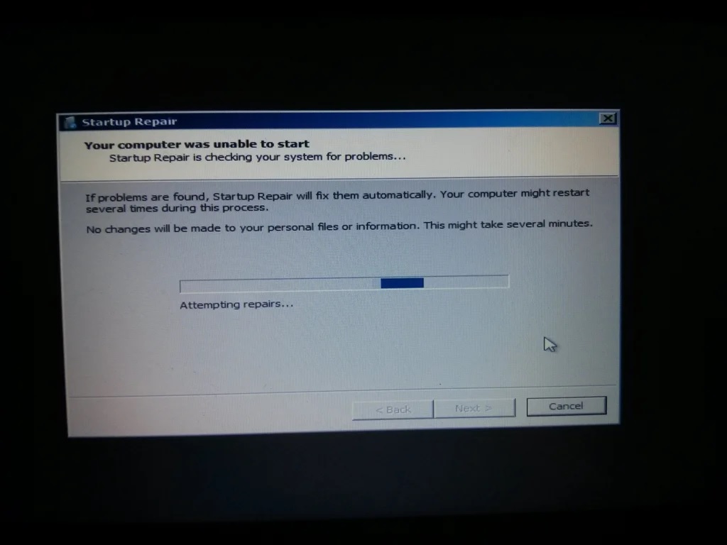 gambar lupa password windows 7 melalui windows error recovery langkah dua